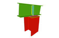 Continuous beam supported by column